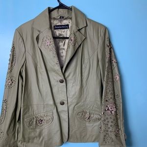 Green leather jacket